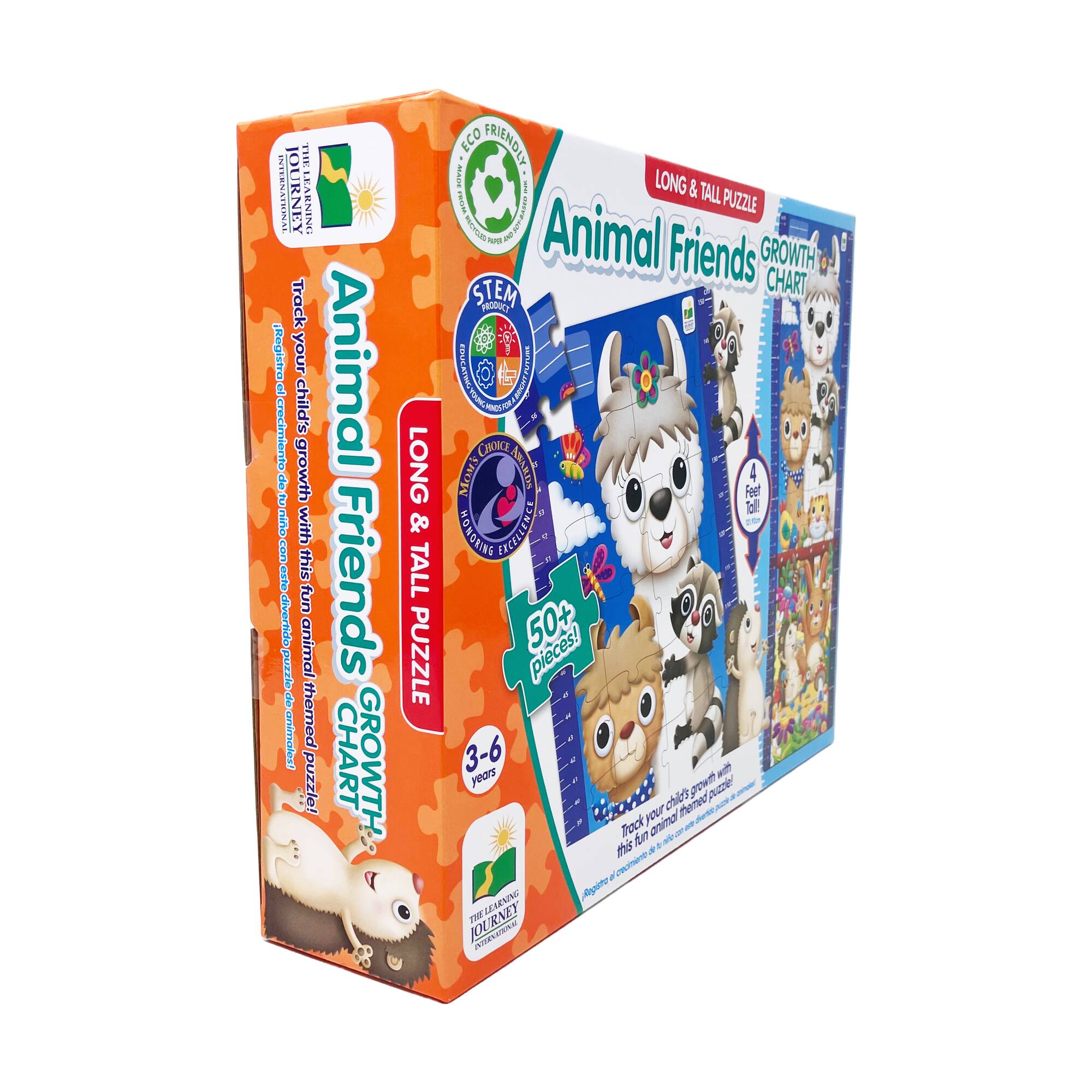 Long & Tall Puzzles - Animal Friends Growth Chart: 50+ Pcs
